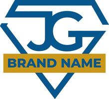 jg juweliers logo ontwerp vector