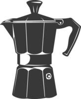 ai gegenereerd silhouet koffie maker zwart kleur enkel en alleen vector