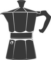 ai gegenereerd silhouet koffie maker zwart kleur enkel en alleen vector