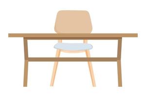 bureau met moderne houten stoel en tafel met mooi design