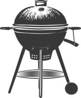 ai gegenereerd silhouet een barbecue rooster offset roker top naar beneden zwart kleur enkel en alleen vector