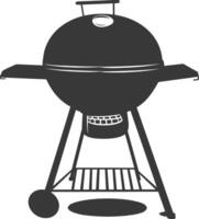 ai gegenereerd silhouet een barbecue rooster offset roker top naar beneden zwart kleur enkel en alleen vector