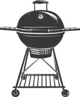 ai gegenereerd silhouet een barbecue rooster offset roker top naar beneden zwart kleur enkel en alleen vector