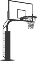 ai gegenereerd silhouet basketbal grond hoepel zwart kleur enkel en alleen vector