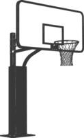 ai gegenereerd silhouet basketbal grond hoepel zwart kleur enkel en alleen vector