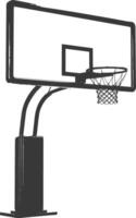 ai gegenereerd silhouet basketbal grond hoepel zwart kleur enkel en alleen vector