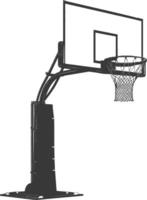 ai gegenereerd silhouet basketbal grond hoepel zwart kleur enkel en alleen vector