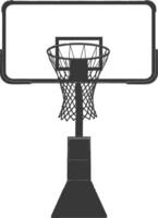 ai gegenereerd silhouet basketbal grond hoepel zwart kleur enkel en alleen vector