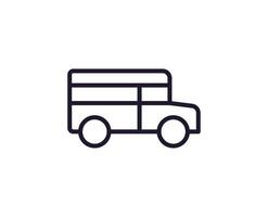 single lijn icoon van bus hoog kwaliteit vector illustratie voor ontwerp, web plaatsen, internet winkels, online boeken enz. bewerkbare beroerte in modieus vlak stijl geïsoleerd Aan wit achtergrond