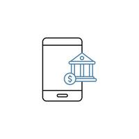 mobiel betalingen concept lijn icoon. gemakkelijk element illustratie. mobiel betalingen concept schets symbool ontwerp. vector
