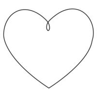 liefde symbool. hart lijn icoon, schets vector logo illustratie, geïsoleerd hart Aan een wit achtergrond