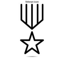 veteraan icoon, vector illustrator