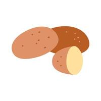 rauw aardappelen, tekenfilm stijl. vector illustratie geïsoleerd Aan wit achtergrond, hand- getrokken, vlak ontwerp