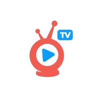 leven TV televisie stroom webcam Speel video vector illustratie logo