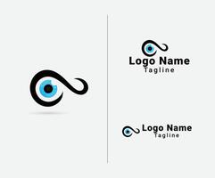 oog oneindigheid symbool logo ontwerp. vector