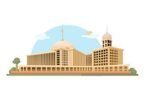 istiqlal moskee Indonesisch mijlpaal gebouw illustratie vector