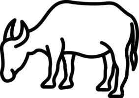 stier gezicht schets vector illustratie