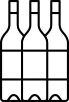 alcohol fles schets vector illustratie