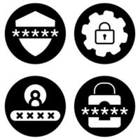 wachtwoord icoon vector set. bescherming illustratie teken verzameling. veiligheid symbool of logo.