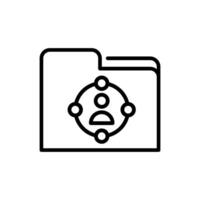 gebruikers icoon vector. gegevens archief illustratie teken. databank symbool. gebruiker gegevens logo. vector