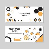 reeks van banners Sjablonen in modieus meetkundig stijl. vector illustratie