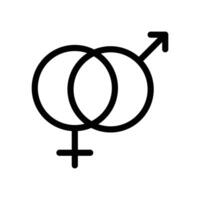 seksualiteit schets icoon pixel perfect vector ontwerp mooi zo voor website en mobiel app. Mens geslacht icoon