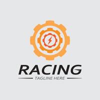 ras en snelheid logo icoon vector ras vlag racing illustratie logo ontwerp