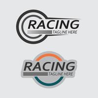 ras en snelheid logo icoon vector ras vlag racing illustratie logo ontwerp