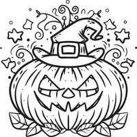 halloween kleur Pagina's. halloween schets vector