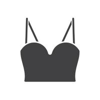 top glyph-pictogram voor dames. silhouet symbool. negatieve ruimte. vector geïsoleerde illustratie