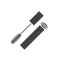 mascara glyph-pictogram. silhouet symbool. negatieve ruimte. vector geïsoleerde illustratie