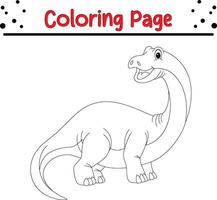 dinosaurus kleurplaat voor kinderen vector