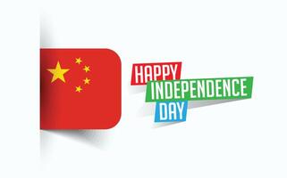 gelukkig onafhankelijkheid dag van China vector illustratie, nationaal dag poster, groet sjabloon ontwerp, eps bron het dossier