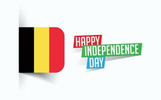 gelukkig onafhankelijkheid dag van belgie vector illustratie, nationaal dag poster, groet sjabloon ontwerp, eps bron het dossier