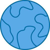 aarde gevulde blauw icoon vector