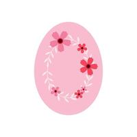 Pasen ei met bloemen voor Pasen dag. kleurrijk vector illustratie Aan geïsoleerd achtergrond