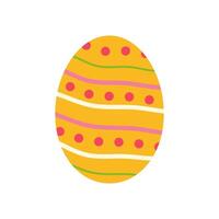 Pasen ei met lijnen en stippen. kleurrijk vector illustratie voor Pasen dag met decoratie patroon Aan geïsoleerd achtergrond