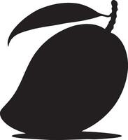 vector illustratie van vers mango silhouet