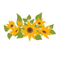 zonnebloemen clip art, mooi boeket arrangement vector