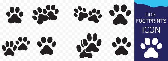 hond voetafdrukken vlak vector illustratie