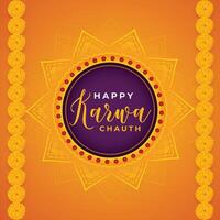 gelukkig karwa chauth decoratief abstract achtergrond van Indisch festival vector