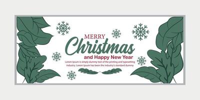 vrolijk Kerstmis banier reeks en gelukkig nieuw jaar banier, sociaal media Hoes en web banier vector