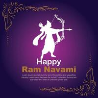 gelukkig RAM navami cultureel banier Hindoe festival verticaal post wensen viering kaart RAM navami viering achtergrond en RAM navami groeten geel beige achtergrond vector