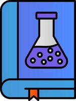 wetenschap boek lijn gevulde helling icoon vector