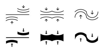 elastisch icoon verzameling. vector gemakkelijk lijnen en silhouetten geïsoleerd Aan wit achtergrond.