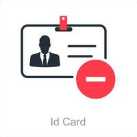 ID kaart kaart en insigne icoon concept vector