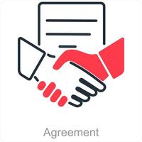 overeenkomst en transactie icoon concept vector