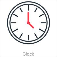 klok en tijd icoon concept vector