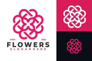 bloem keltisch logo ontwerp vector symbool icoon illustratie