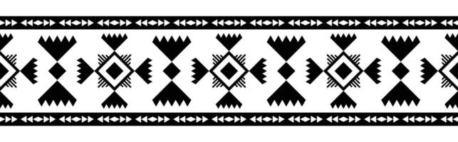 etnisch grens ornament. meetkundig etnisch oosters naadloos patroon. streep vector illustratie. inheems Amerikaans Mexicaans Afrikaanse Indisch tribal stijl. ontwerp grens, textiel, kleding stof, kleding, tapijt.